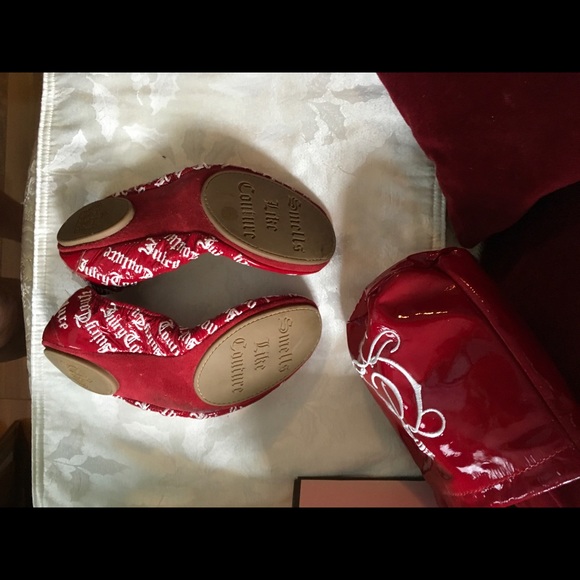 Juicy Couture  Red Leather Women’s Ballet Flat - Picture 4 of 8